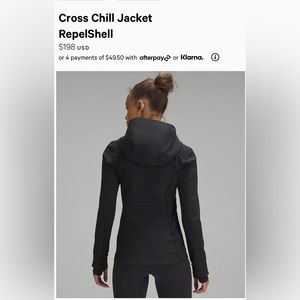 Lululemon chill jacket Black repel shell size 8.  No longer available